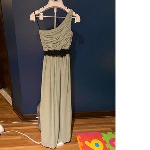 Long dusty green formal dress